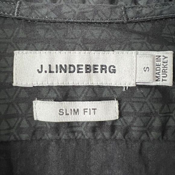 J Lindeberg Men's Dani Slim Fit Shirt Size S Blue Green Geometric Astronomical - Picture 2 of 7